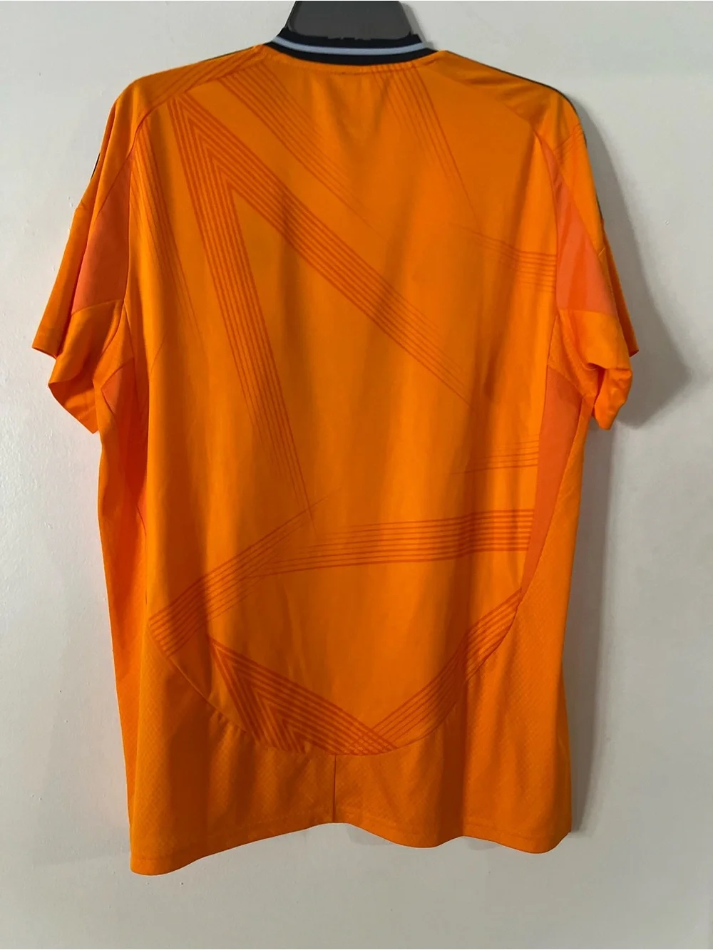 adidas Men’s Orange Real Madrid Third  Jersey with Black Accents SZ L